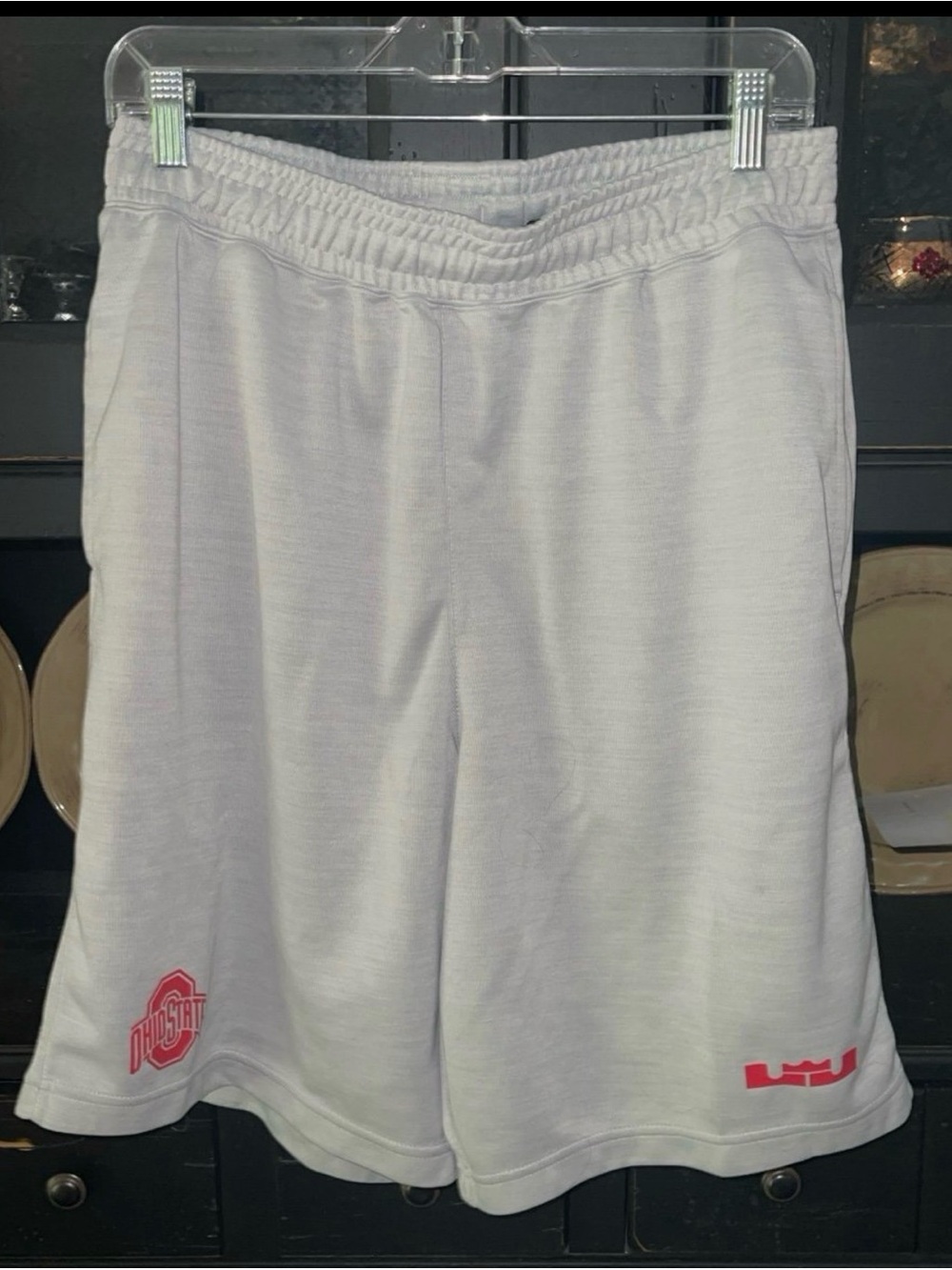 Nike LeBron Ohio State Buckeyes Elite Fleece Practice Shorts ( L )